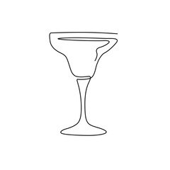 line art beverage glass