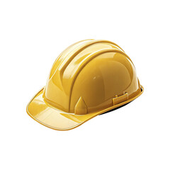 Fototapeta premium Yellow Hard Hat for Construction Safety isolated on a transparent background