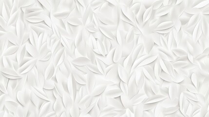 Stunning White Paper Leaf Design - Elegant Abstract Art Print