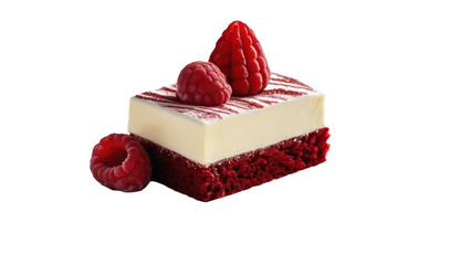 Classic Red Velvet Cake with Cream Cheese Frosting and Cocoa Layers &ndash; A High-Quality PNG Image with a Transparent Background for Versatile Use