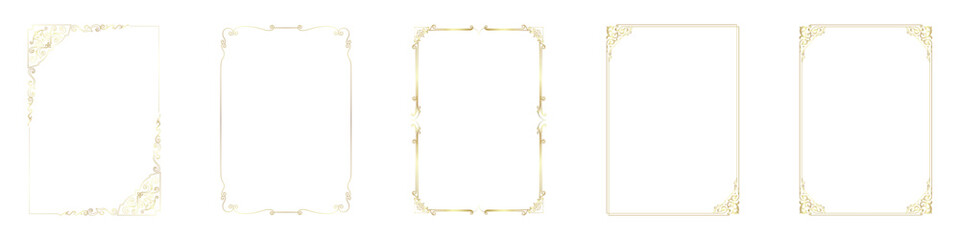 Elegant Golden Ornate Vector Frame Collection © 11ua