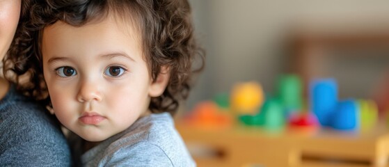 Obraz premium toddler with curly hair