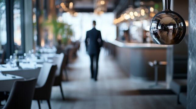 Thief alert in a restaurant, with staff noticing unusual activity. Featuring swift response and dining establishment security