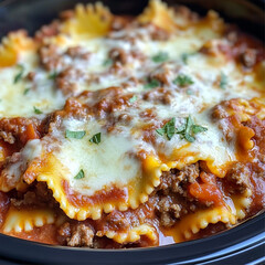 Crockpot Ravioli Lasagna 