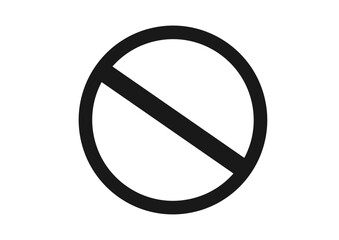 フラットでシンプルな禁止マークアイコン