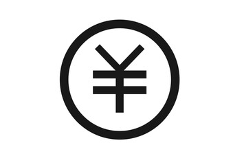 シンプルでフラットな日本円のアイコンイラスト