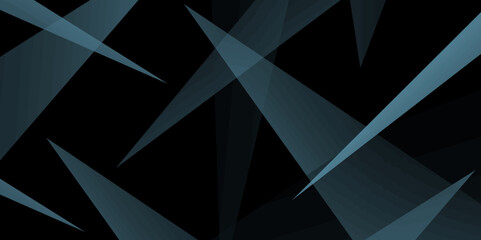 Fototapeta premium Abstract black tringle diamond shapes background. Abstract black and blue geometric triangle background design for poster, banner, shades tringle background Vector Illustration.