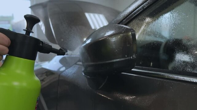 Preparing the Surface of the Car for Sticking the Shockproof Membrane.