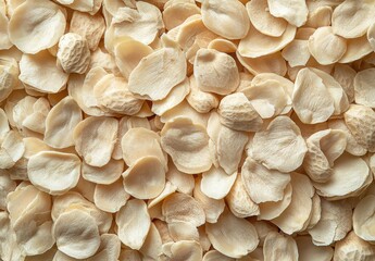 Delicate White Petals Spread Out in Soft Natural Arrangement on a Light Background for Textures and Floral Designs