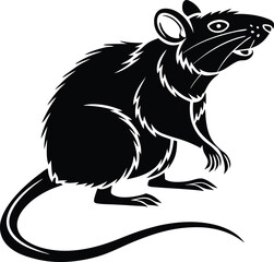 Rat Silhouette, Vector Design