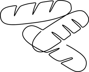 sausage line art logo one line
