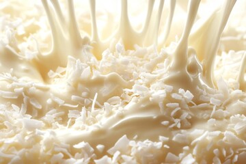 Close-up of uncooked pasta with intricate folded textures and details
