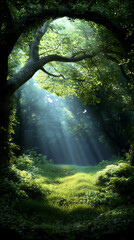 Obraz premium enchanted forest with mystic grove