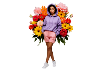 little girl with flowers, girl with a bouquet of flowers, girl with a bouquet of tulips