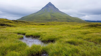 Fototapeta premium Misty Highland Mountain Landscape