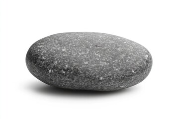 Gray smooth stone on white background (1)