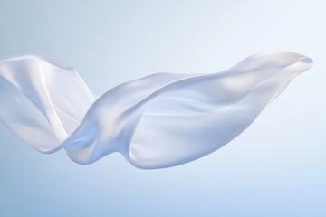 Graceful flowing fabric captures light, creating serene and ethe