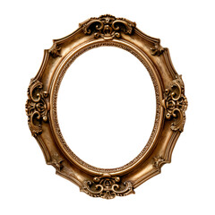 Ornate Gold Oval Frame Antique Design Elegance