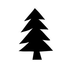 Fototapeta premium various christmas tree silhouette 