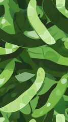 A Captivating Abstract Green Food Pattern