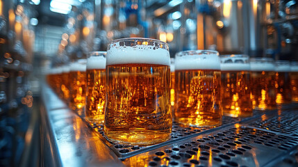 A high-tech brewing facility where automated systems ensure consistency in small-batch beer production