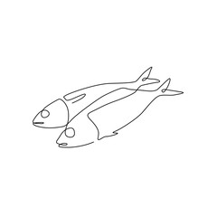 line art fish