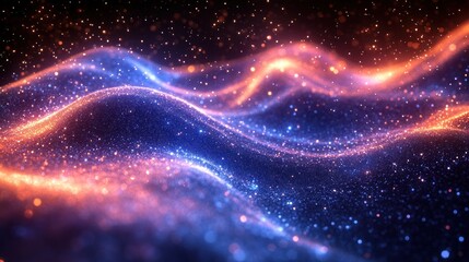 Cosmic Waves: A Digital Abstract of Celestial Energy