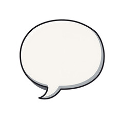 Empty speech bubble graphic used for communication in various designs and contexts in digital art