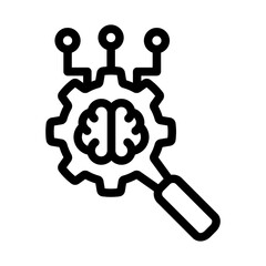 find brain ai outline style