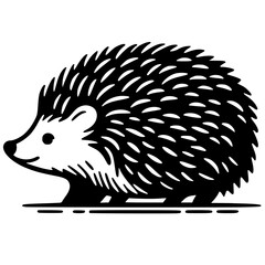 Silhouette of a hedgehog