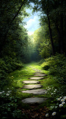 Obraz premium enchanted forest with twilight enchantment