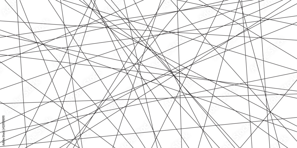 Poster Abstract black lines with white background. Creative and geometric shape with luxury pattern and paper texture design. abstract background with stripes for website design Technology background.	
