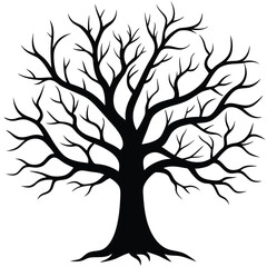 Obraz premium tree silhouette vector