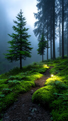  enchanted forest with whispering pines