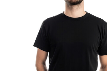 Obraz premium man in black tshirt isolated