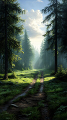 Obraz premium enchanted forest with whispering pines