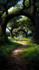  enchanted forest with whispering trees