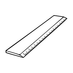 ruler sketch vector illustration