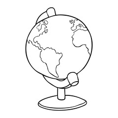 globe sketch vector illustration