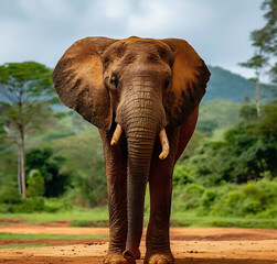 Fototapeta premium Big gigantic elephant 