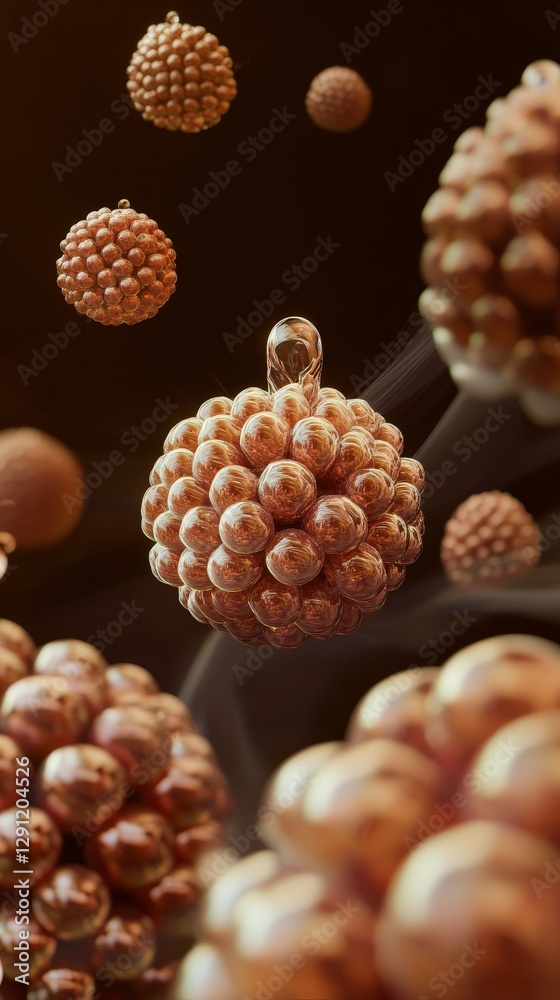 Fototapete abstract 3d renderings of complex organic structures