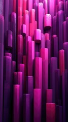 Obraz premium Abstract Purple Hexagon Columns Rise Dynamically