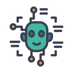 biometric robot ai filled style