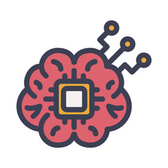 electronic brain ai filled style