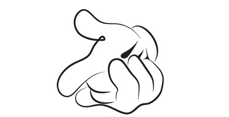Hand making different gesture