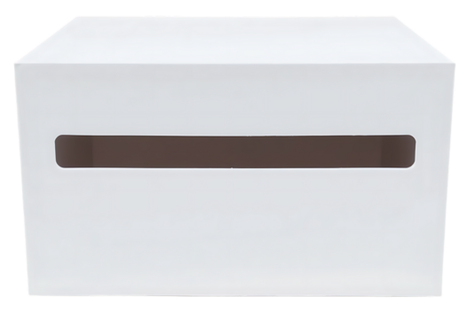  white voting box isolated on white and transparent  background