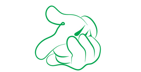 Hand making different gesture