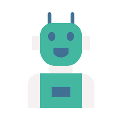 robot ai flat style