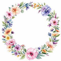 Watercolor Floral Wreaths, Watercolor Flowers, Watercolor Borders, Watercolor Frames