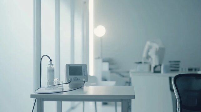 Hypertension health check-up in a modern medical office. Featuring thorough health monitoring